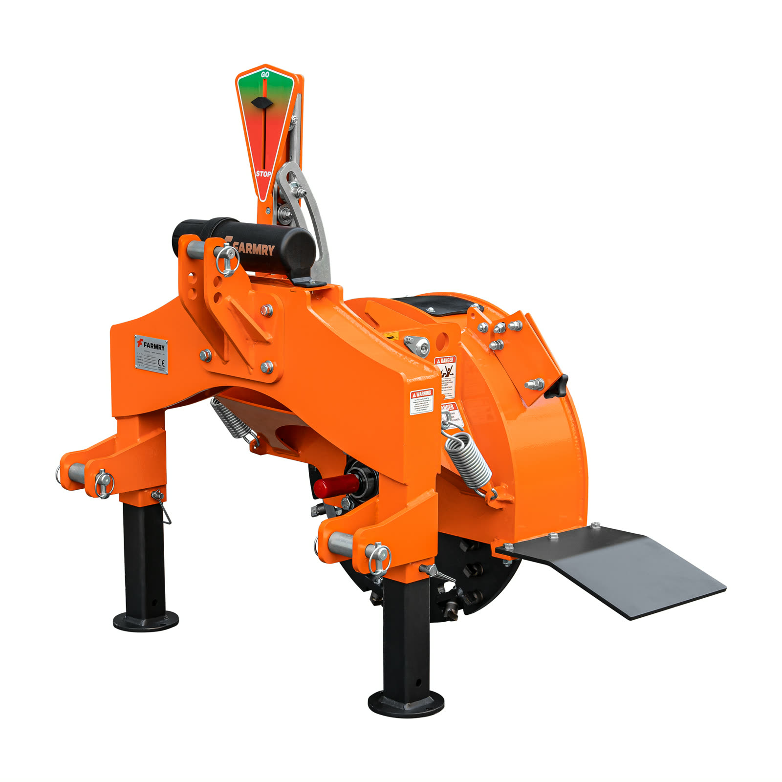 Integrated chainsaw holder on top of the stump grinder