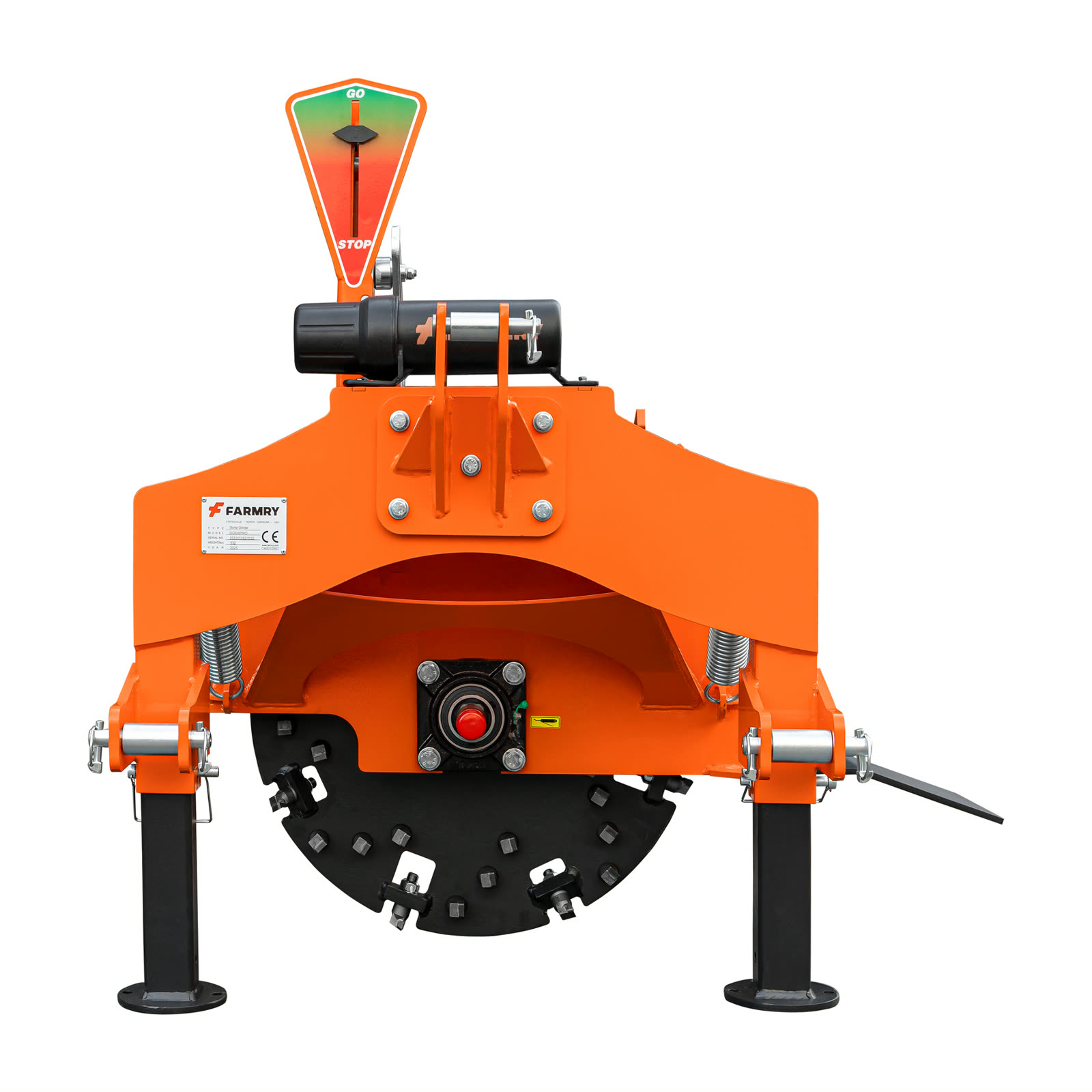 Adjustable support legs and Category 1 three-point hitch frame